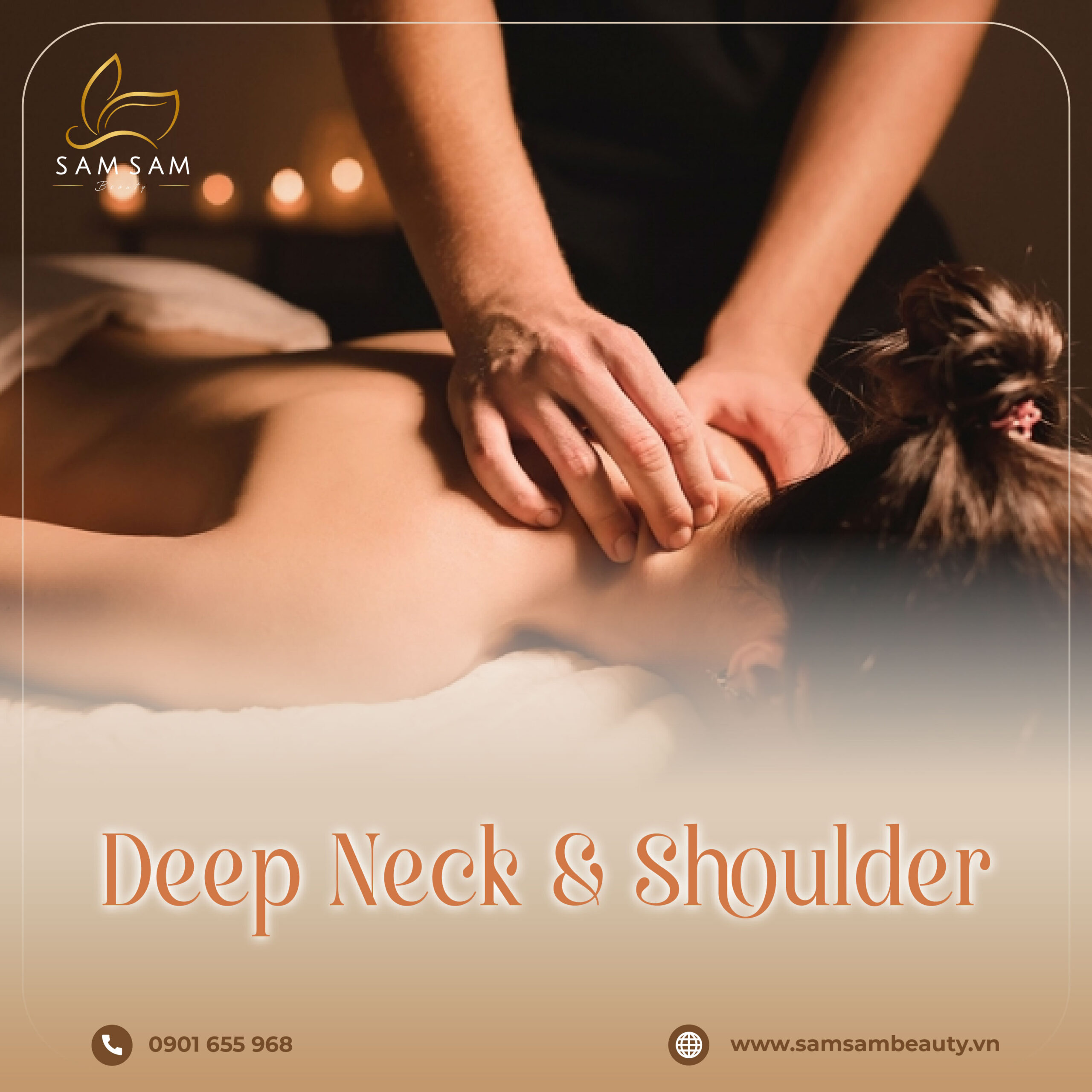 Deep neck and shoulder massage therapy for pain relief at wellness spa