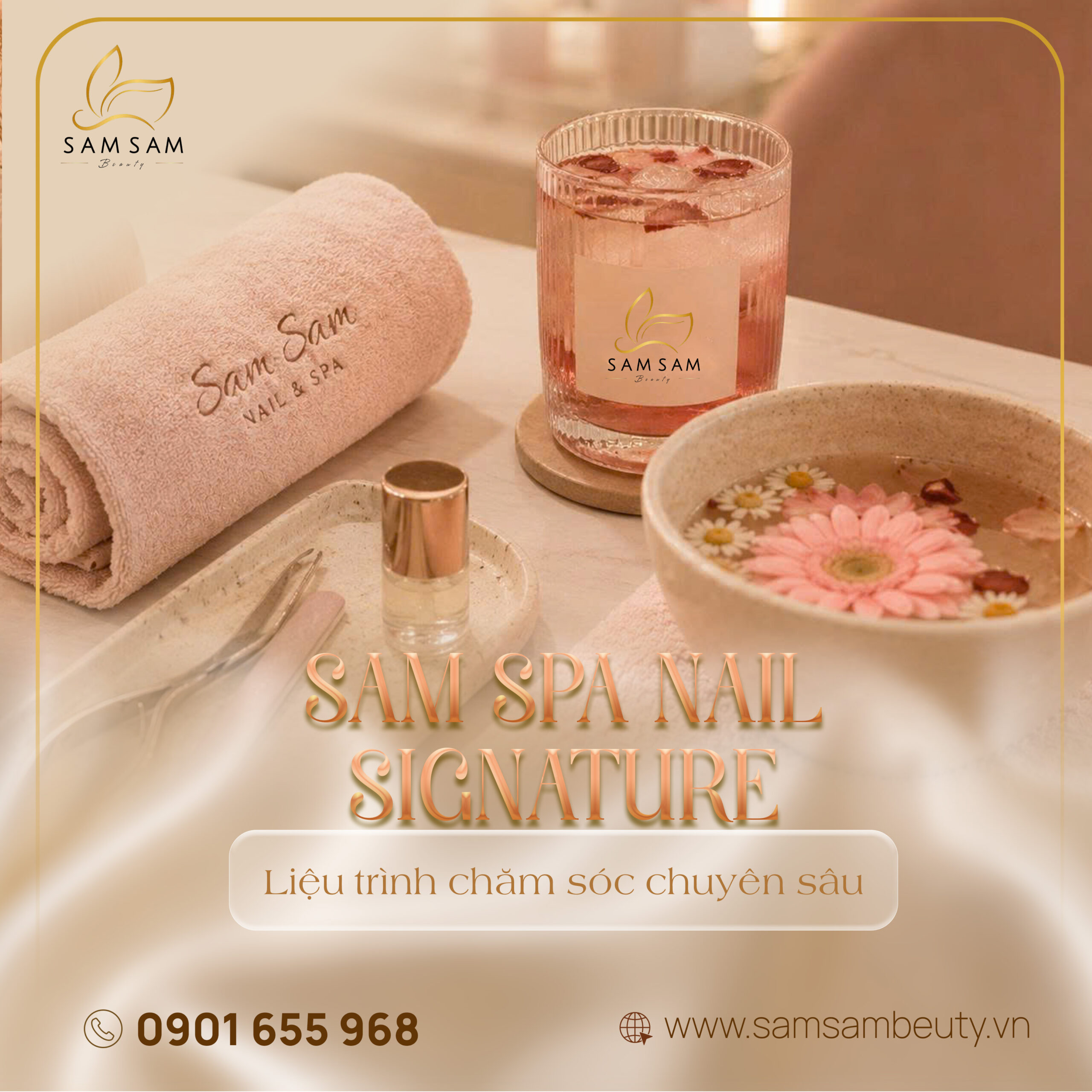 Trải nghiệm liệu trình chăm sóc tay chân chuyên sâu Sam Spa Nail Signature